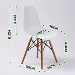 4X Retro Dining Cafe Chair DSW WHITE - Furniture > Bar Stools & Chairs
