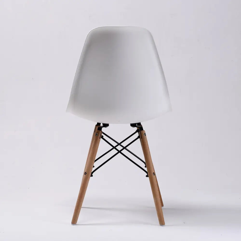 4X Retro Dining Cafe Chair DSW WHITE - Furniture > Bar Stools & Chairs