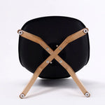 4X Retro Dining Cafe Chair Padded Seat BLACK - Furniture > Bar Stools & Chairs