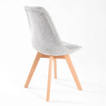 4X Retro Dining Cafe Chair Padded Seat GREY - Furniture > Bar Stools & Chairs