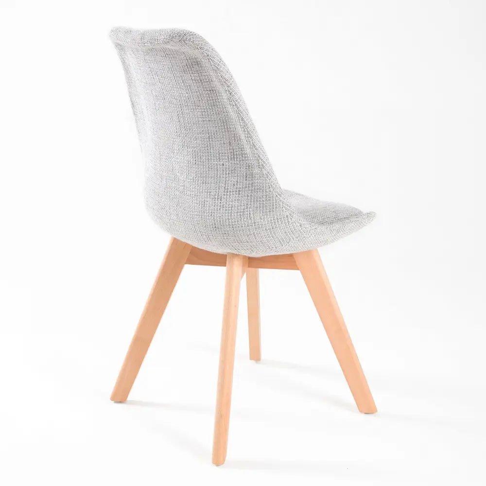 4X Retro Dining Cafe Chair Padded Seat GREY - Furniture > Bar Stools & Chairs