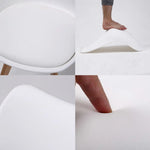 4X Retro Dining Cafe Chair Padded Seat WHITE - Furniture > Bar Stools & Chairs