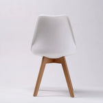 4X Retro Dining Cafe Chair Padded Seat WHITE - Furniture > Bar Stools & Chairs