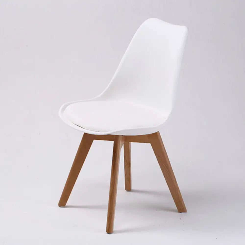 4X Retro Dining Cafe Chair Padded Seat WHITE - Furniture > Bar Stools & Chairs