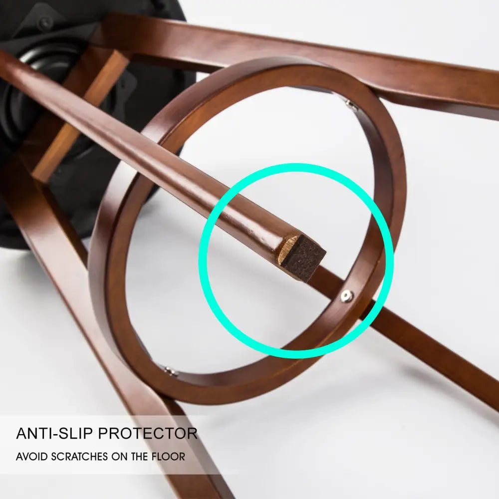 4X Wooden Bar Stool Dining Chair Leather LEILA 72cm BLACK BROWN - Furniture > Bar Stools & Chairs > Table & Bar Stools