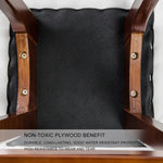4X Wooden Bar Stool Dining Chair Leather SOPHIA 65cm WHITE BROWN - Furniture > Bar Stools & Chairs > Table & Bar Stools