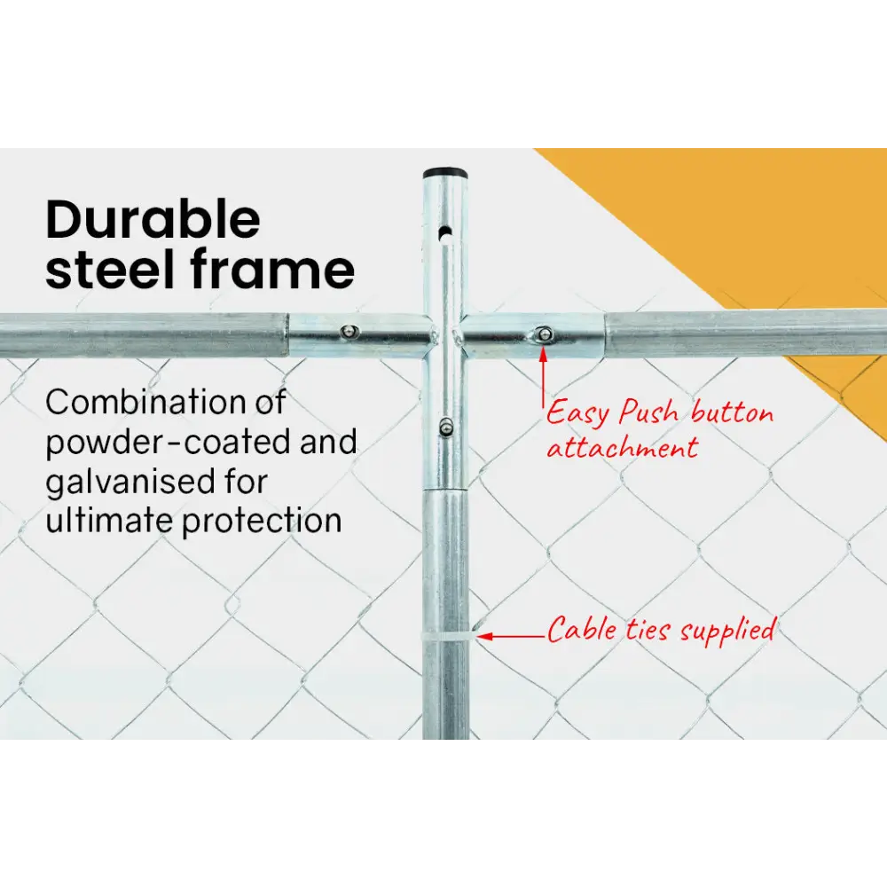 4x4m Dog Enclosure Kennel Large Chain DOgs Cat Cage Pet Animal Fencing Run Outdoor Fenced Playpen - Pet Care > Dog