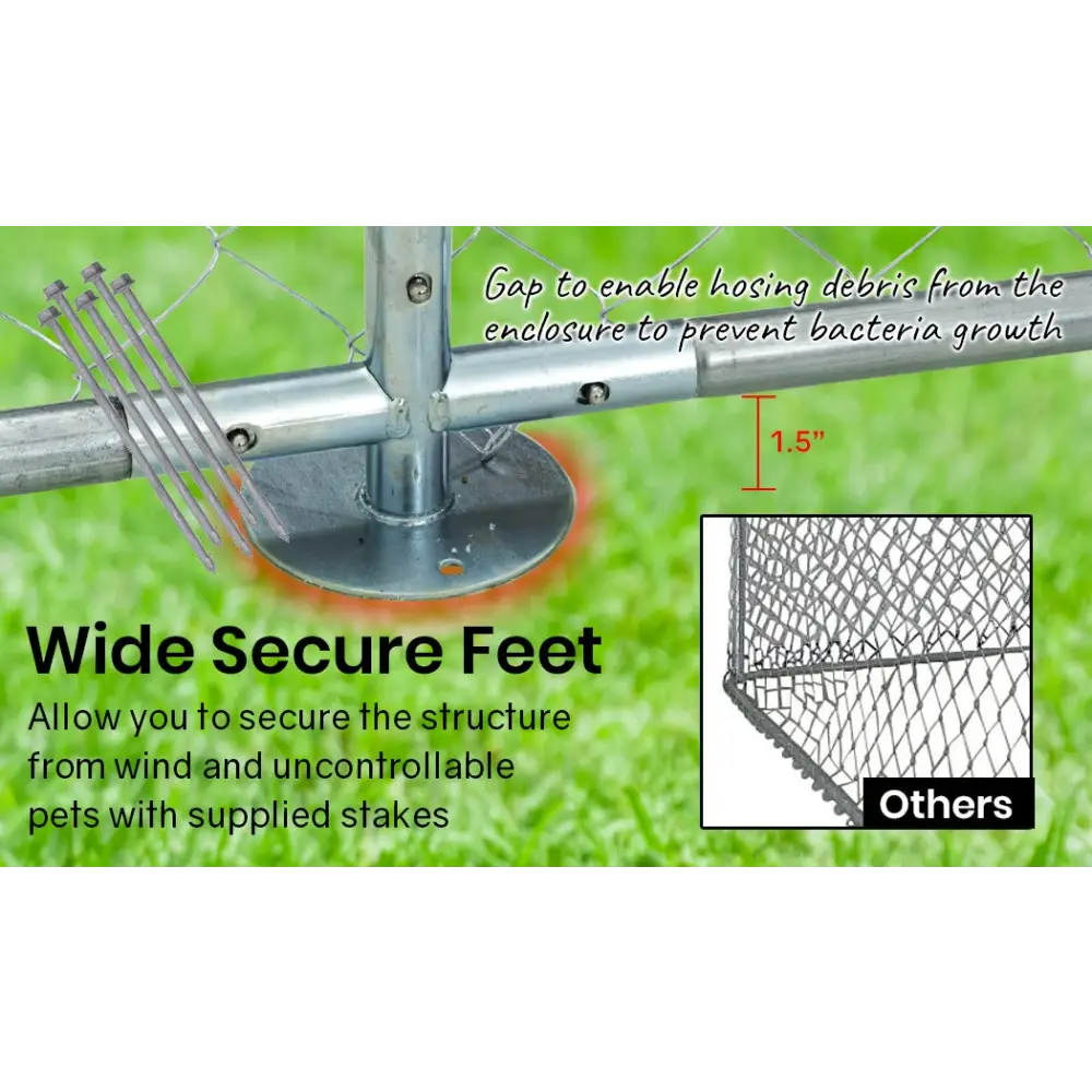 4x4m Dog Enclosure Kennel Large Chain Dogs Cat Cage Pet Animal Cover Shade Fencing Run Playpen - Pet Care > Dog