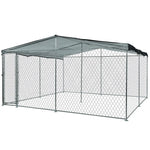 4x4m Dog Enclosure Kennel Large Chain Dogs Cat Cage Pet Animal Cover Shade Fencing Run Playpen - Pet Care > Dog