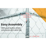 4x4m Dog Enclosure Kennel Large Chain Dogs Cat Cage Pet Animal Cover Shade Fencing Run Playpen - Pet Care > Dog