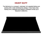 5.5m x 3.0m Retractable Folding Arm Awning Heavy Duty Full Cassette Motorised - Home & Garden > Shading