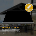 5.5m x 3.0m Retractable Folding Arm Awning Heavy Duty Full Cassette Motorised - Home & Garden > Shading