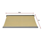5.5m x 3.0m Retractable Folding Arm Awning Heavy Duty Full Cassette Motorised - Home & Garden > Shading