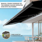 5.5m x 3.0m Retractable Folding Arm Awning Heavy Duty Full Cassette Motorised - Home & Garden > Shading
