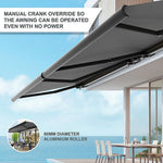 5.5m x 3.0m Retractable Folding Arm Awning Heavy Duty Full Cassette Motorised - Home & Garden > Shading