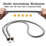 5 FT Handheld Shower Head Hose 1.5m Bathroom Stainless Steel Shower Water Tube - Home & Garden > Bathroom Accessories >
