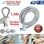 5 FT Handheld Shower Head Hose 1.5m Bathroom Stainless Steel Shower Water Tube - Home & Garden > Bathroom Accessories >