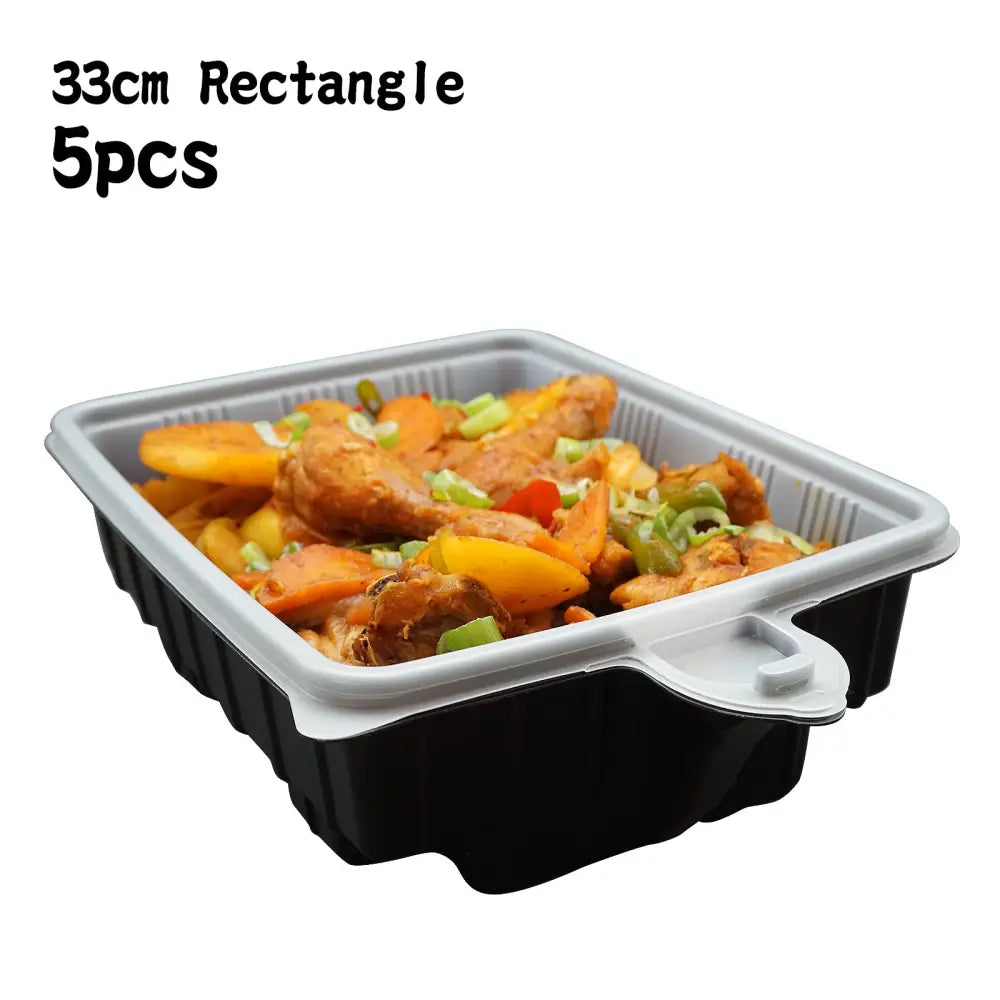 5 Pack Dalat Heating Lunch Box Container 33cm Rectangle - Home & Garden > Kitchenware