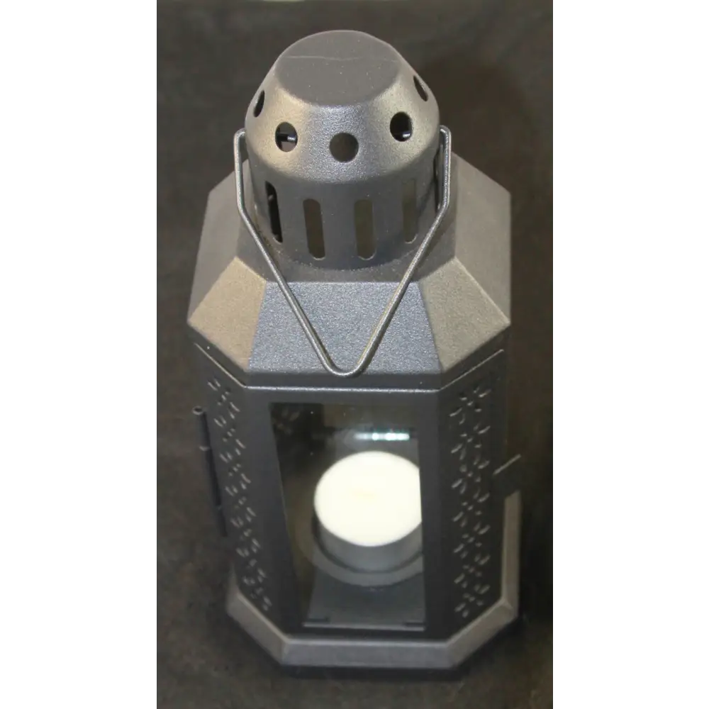 5 Pack of Black Metal Miners Lantern Summer Wedding Home Party Room Balconey Deck Decoration 21cm Tealight Candle