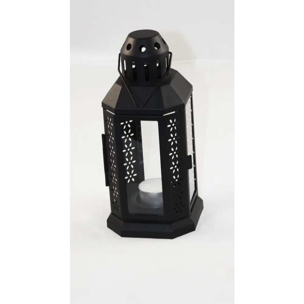 5 Pack of Black Metal Miners Lantern Summer Wedding Home Party Room Balconey Deck Decoration 21cm Tealight Candle
