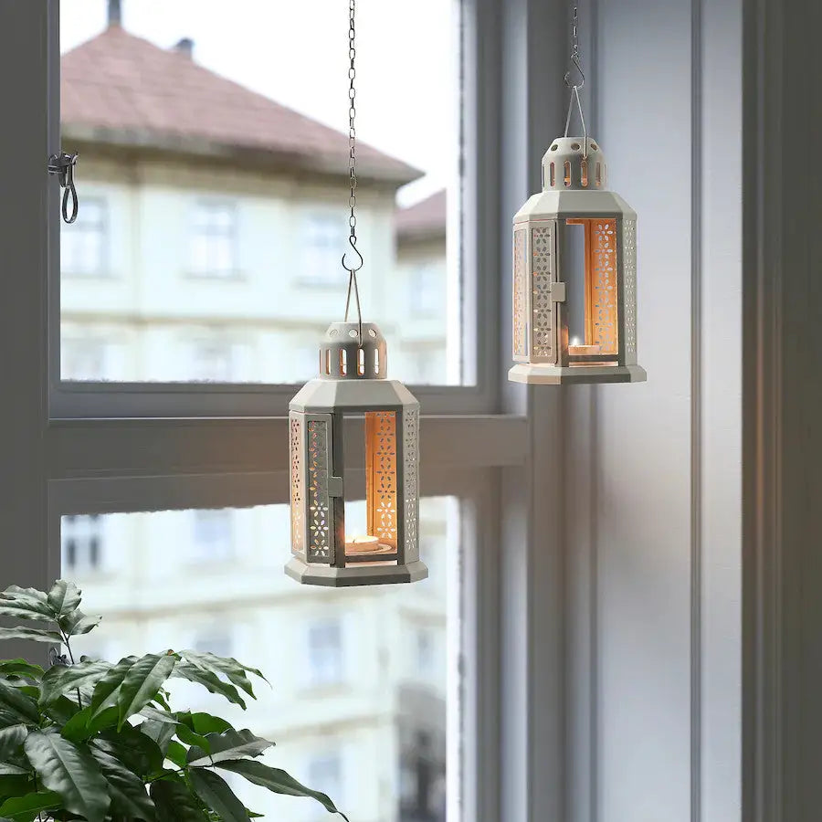 5 Pack of Grey Metal Miners Lantern Summer Wedding Home Party Room Balconey Deck Decoration 21cm Tealight Candle - Home