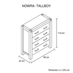 5 Pieces Bedroom Suite in Solid Wood Veneered Acacia Construction Timber Slat Single Size Oak Colour Bed Bedside Table