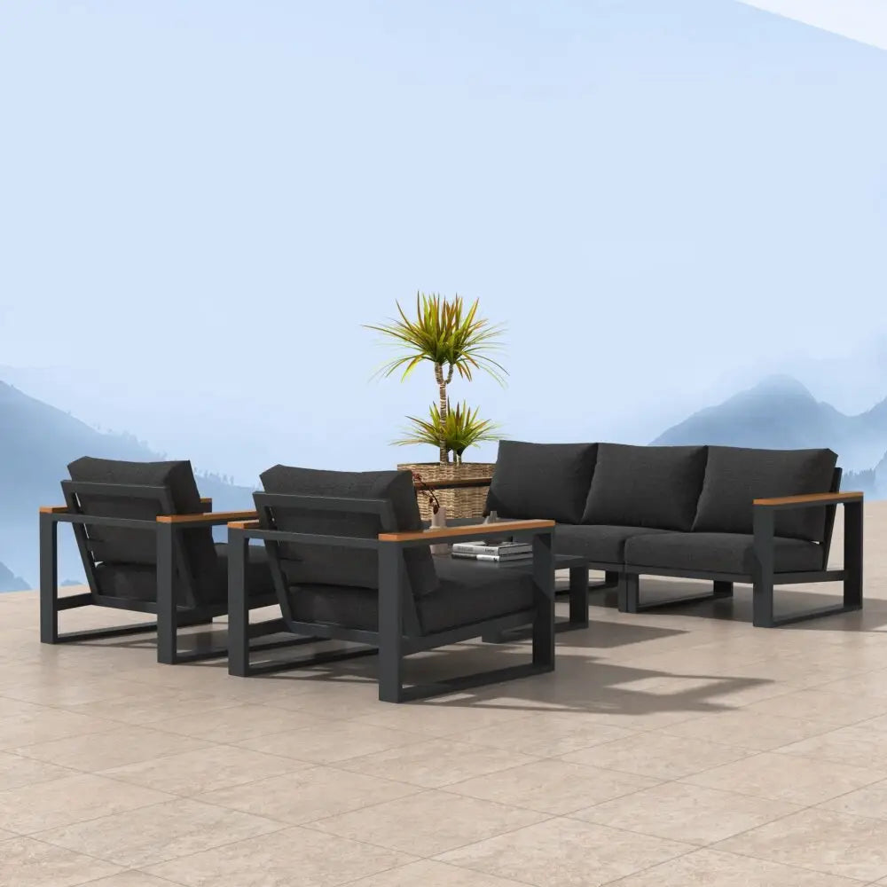 5 Seater Grandeur Lounge Suite – White - Furniture > Outdoor