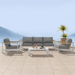 5 Seater Grandeur Lounge Suite – White - Furniture > Outdoor