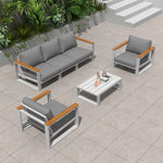 5 Seater Grandeur Lounge Suite – White - Furniture > Outdoor