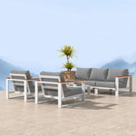 5 Seater Grandeur Lounge Suite – White - Furniture > Outdoor
