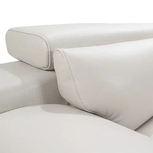 5 Seater Lounge Cream Colour Leatherette Corner Sofa Couch with Chaise - Furniture > Sofas