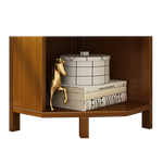 5-Shelf Corner Bookcase Industrial Bookshelf Display Storage Stand - Furniture > Office