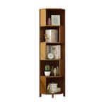 5-Shelf Corner Bookcase Industrial Bookshelf Display Storage Stand - Furniture > Office