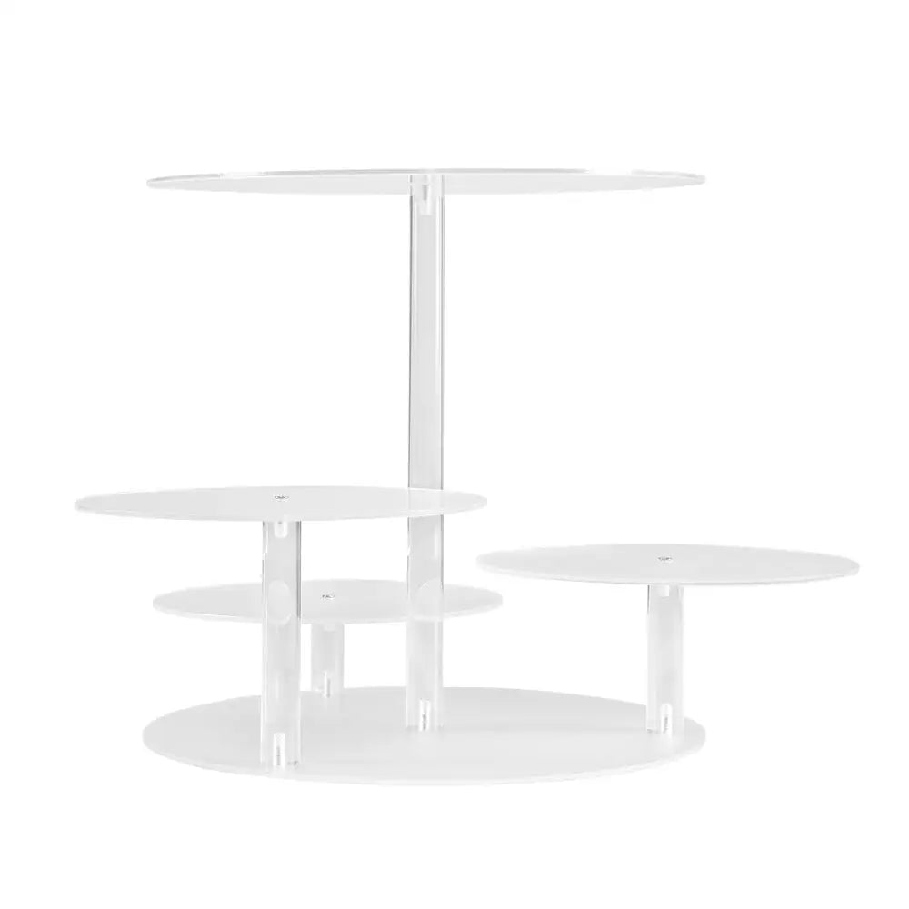 5-Star Chef Cake Stand 5 Tiers Acrylic Holder Display Round Clear Wedding Party - Home & Garden > Kitchenware