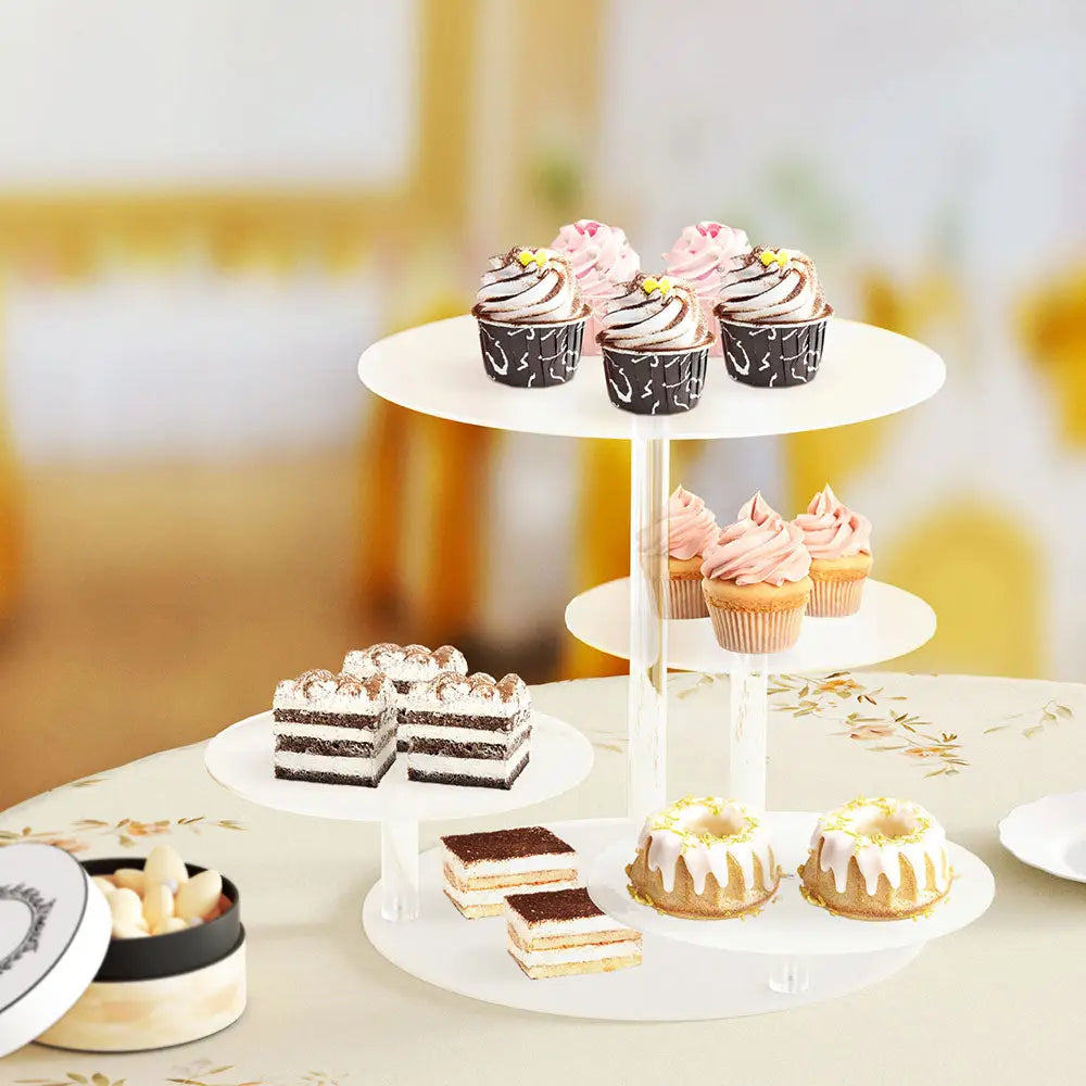5-Star Chef Cake Stand 5 Tiers Acrylic Holder Display Round Clear Wedding Party - Home & Garden > Kitchenware