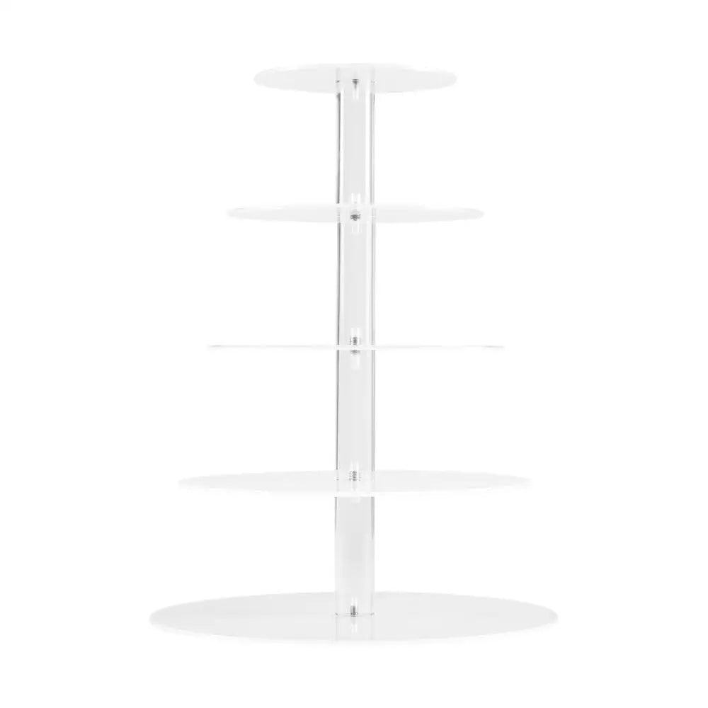 5-Star Chef Cake Stand 5 Tiers Acrylic Holder Display Round Clear Wedding Party - Home & Garden > Kitchenware