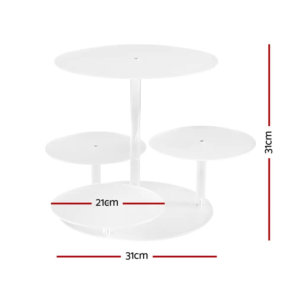 5-Star Chef Cake Stand 5 Tiers Acrylic Holder Display Round Clear Wedding Party - Home & Garden > Kitchenware