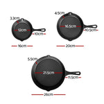 5-star chef Non Stick Frying Pan Cast Iron 3PCS - Home & Garden > Kitchenware