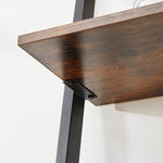 5-Tier Bookshelf Rack Rustic Brown and Black - Furniture > Living Room