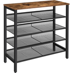 5-Tier Shoe Rack Industrial Shoe Organizer Storage Bench - Home & Garden > Decor