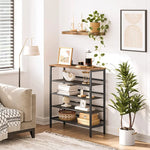 5-Tier Shoe Rack Industrial Shoe Organizer Storage Bench - Home & Garden > Decor