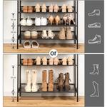 5-Tier Shoe Rack Industrial Shoe Organizer Storage Bench - Home & Garden > Decor