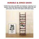 5 Tier Wooden Ladder Shelf Stand Storage Book Shelves Shelving Display Rack - Furniture > Office