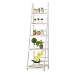 5 Tier Wooden Ladder Shelf Stand Storage Book Shelves Shelving Display Rack - Furniture > Office