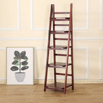 5 Tier Wooden Ladder Shelf Stand Storage Book Shelves Shelving Display Rack - Furniture > Office