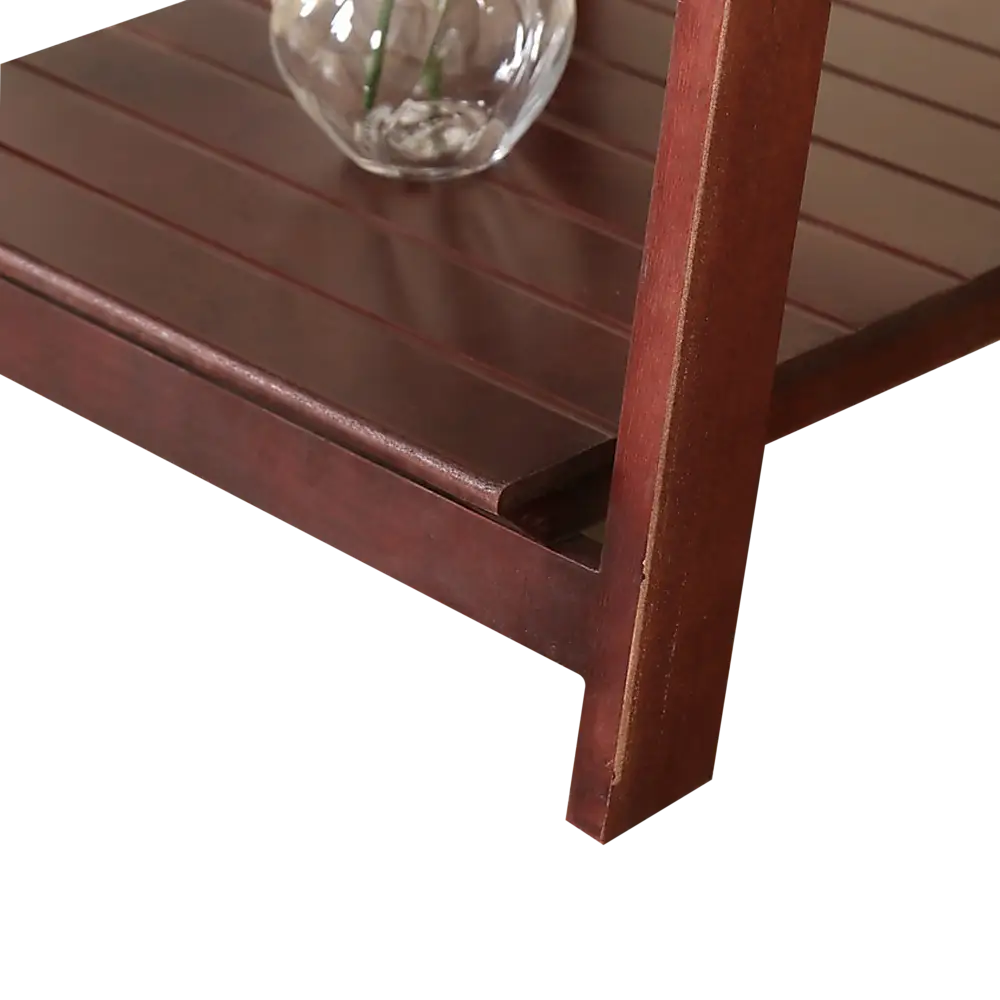 5 Tier Wooden Ladder Shelf Stand Storage Book Shelves Shelving Display Rack - Furniture > Office