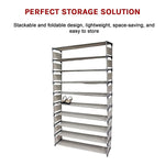50 Pairs 10 Tiers Shoe Rack - Furniture > Office