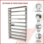 50 Pairs 10 Tiers Shoe Rack - Furniture > Office