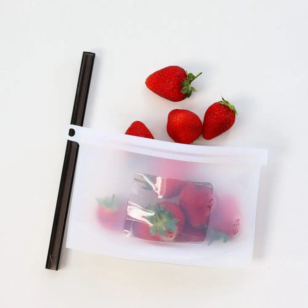 500mL - Reusable Food Grade Silicone Zip Lock Food Pouch - Home & Garden > Kitchenware