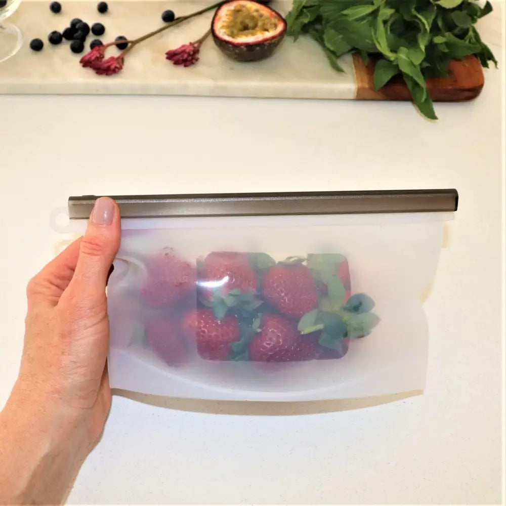 500mL - Reusable Food Grade Silicone Zip Lock Food Pouch - Home & Garden > Kitchenware